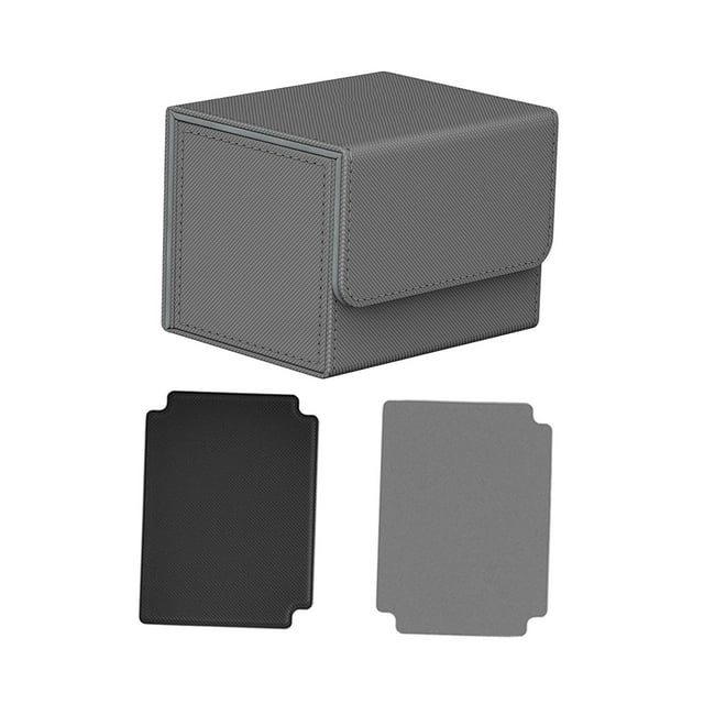 Colaxi Card Deck Box Baseball Card Gathering Card Toy for 100+ Cards Card Deck Case Gray