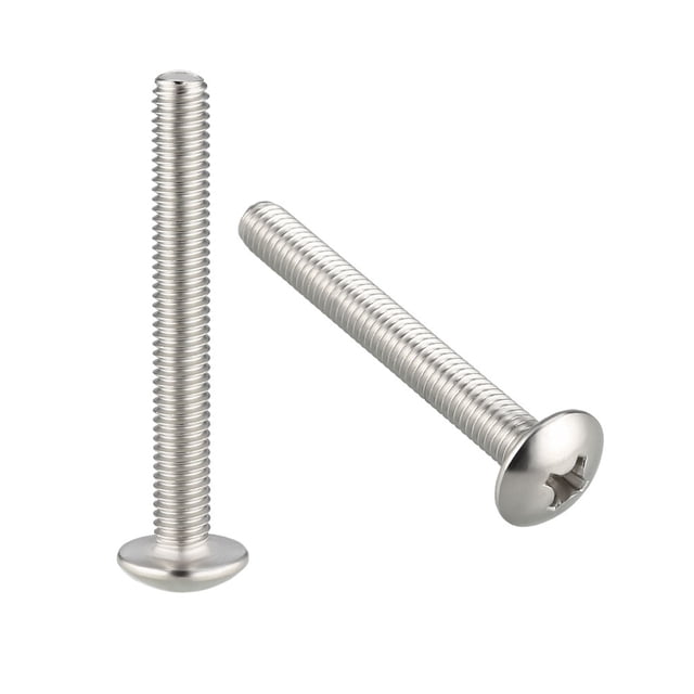 Tornillos de máquina Unique Bargains, M6x50mm Tornillo Phillips, Acero inoxidable 304, Sujetadores Tornillos 5Pcs