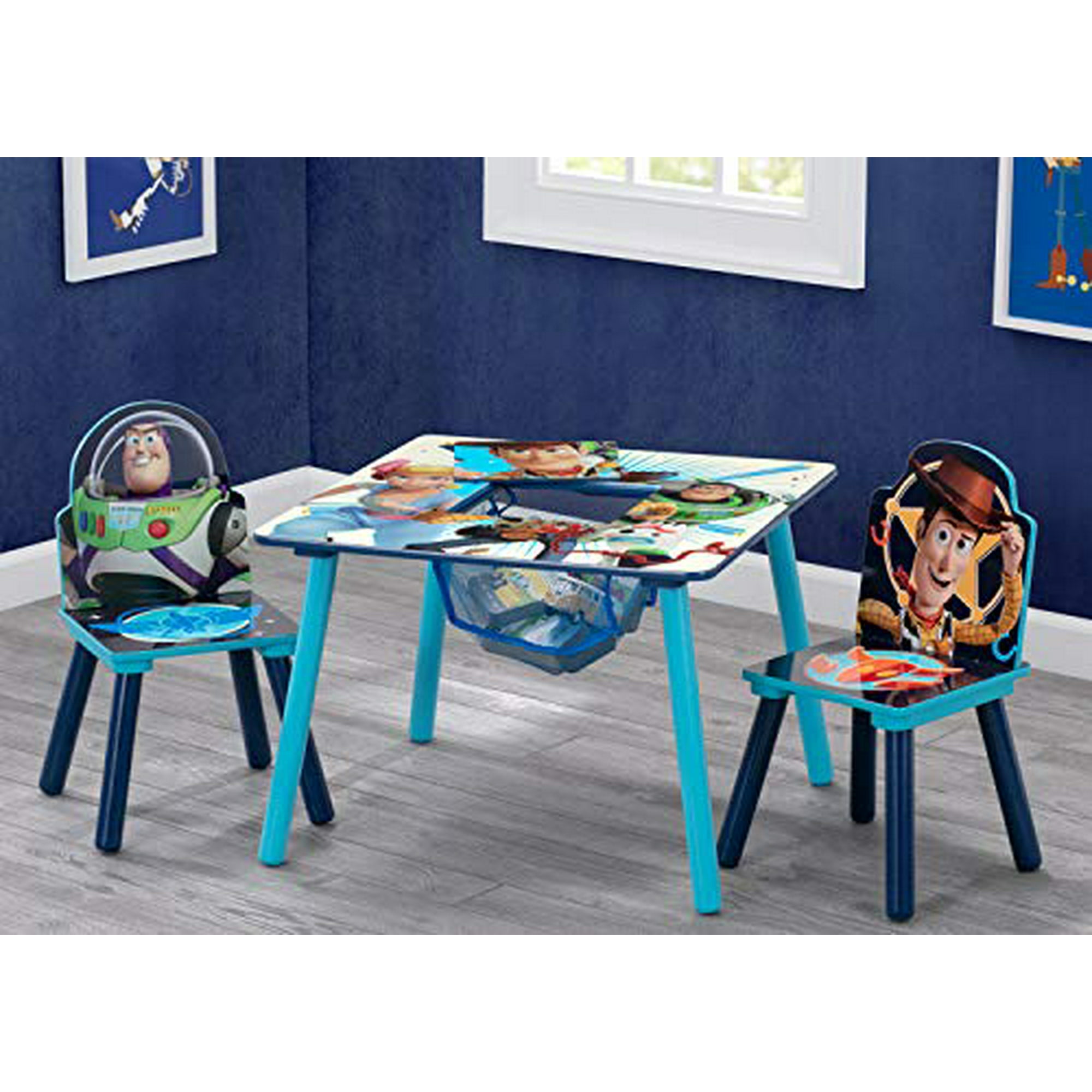 Disney mickey mouse wood kids storage table and chairs set by delta children hot sale