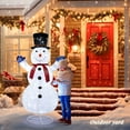 thumbnail image 2 of Zimtown 6ft LED Lighted Pop-Up Snowman Christmas Snowman w/ 200 LED Lights, Hat, Scarf, 2 of 8