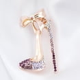 thumbnail image 6 of Soumake Women Rhinestone Inlaid High Heel Shoe Brooch Pin Corsage Lapel Jewelry Gift, 6 of 8