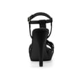 thumbnail image 2 of BLISSFUL STEP Women T Strap Slingback Platform Stiletto Heel Sandals Black 8, 2 of 8