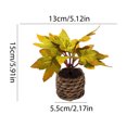 thumbnail image 3 of Title: Fall Decorations for Home with Woven Basket, Fall Table Centerpiece Artificial Maple Leaf Plant in Plastic Planter for Thanksgiving Table Decor, Housewarming Gift 1Pc, 3 of 6