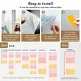 thumbnail image 6 of Colorful Stripe Window Privacy Film, Modern Pink Red Yellow Vertical Striped Static Cling UV Sun Blocking Heat Control Window Tint, Non-Adhesive One Way Windows Privacy Cover 35.4''x78.7'', 6 of 7