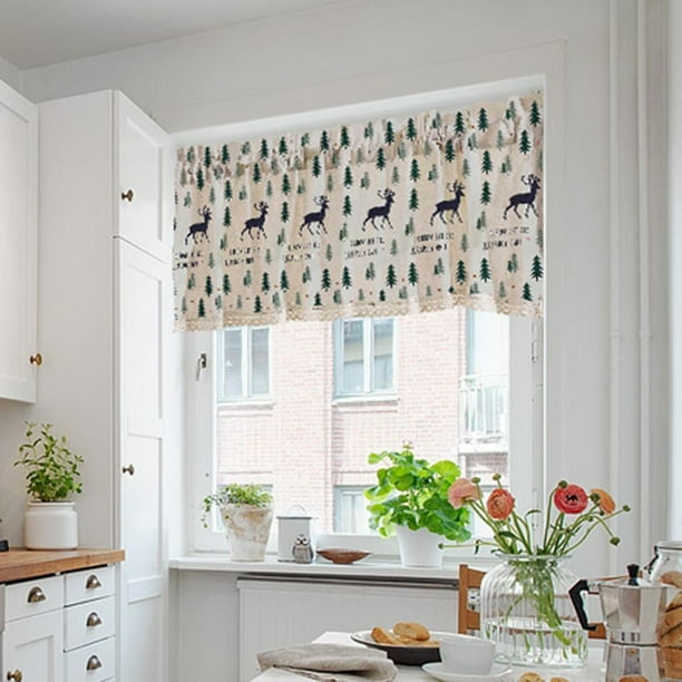 Cortina de Poliéster para Ventana Macarena Cafe 137x61cm Cortina de ventana de cocina