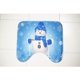 thumbnail image 4 of Juego de 3 fundas y alfombras antideslizantes para asientos de inodoro navideños, juegos de baño navideños para decoraciones navideñas (muñeco de nieve con bufanda azul), 4 of 5