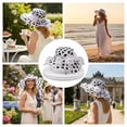 thumbnail image 3 of Vjnyvs Europe Style Sun Hat Women Organza Polka Dots Hat Wide Brim Floral Hat Elegant Spring Cap UV Protection Caps for Travel, 3 of 7