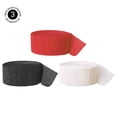 thumbnail image 2 of Koyal Wholesale Crepe Paper Streamer Hanging Party Decorations Kit, 240-Feet, Red, Black, White, 1-Pack, 2 of 3