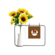 thumbnail image 1 of Día Nacional antiguo país poderoso Tarjeta de bendición de jarrón de girasol artificial, 1 of 3