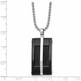 thumbnail image 5 of Stainless Steel 20In Polished Black Ip-Plated With Cable Rectangle Necklace Made In China -Jewelry By Sweet Pea, 5 of 8