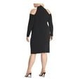 thumbnail image 2 of Rachel Rachel Roy Womens Plus Simone Cold Shoulder Knee Length Midi Dress, 2 of 2