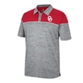 thumbnail image 2 of Men's Colosseum Heathered Gray/Crimson Oklahoma Sooners Birdie Polo, 2 of 3