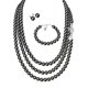 thumbnail image 1 of Set Collar Triple Aretes Pulsera Zvezda Plata 0.925 Mujer negro Unitalla, 1 of 4