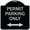 Black & Silver, variant on SignMission A-DES-RW-1818-23328 18 x 18 in. Designer Series Sign - Permit Parking Only with Bidirectional Arrow, Red & White