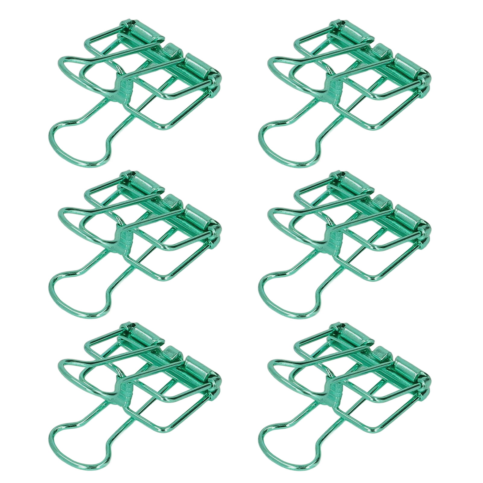 Yajisi 80-Piece 19mm (0.75 in) Small Metal Hollow Binder Clips Strong Clamping Paper Clamps, Green