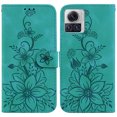 thumbnail image 2 of Compatible with Motorola Moto X30 Pro 5G Embossed Lily Wallet Case with Card Holder PU Leather Flip Cover, 2 of 5