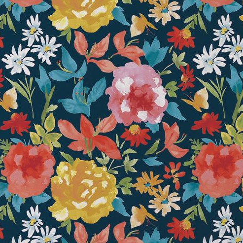 The Pioneer Woman Peel and Stick Wallpaper, Blue Fiona Floral, 18