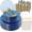 Blue Gold, variant on 350 Pcs Clear Gold Plastic Plates, Hammered Disposable Dinnerware Set with Gold Silverware, Cups, and Napkins for Party, Catering, and Events