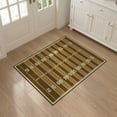thumbnail image 3 of ODIKA 3'x5' Football Men Bold Numbered Gridiron Field Markings Shaped Footboard Washable Area Rug None Non-Slip, Flatweave, Easy Care for Hallway, Laundry Room, 3 of 7
