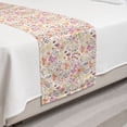 thumbnail image 2 of Floral Bed Runner, Feminine Flowers Composition Spring Flourishes Design, Decorative Accent Bedding Scarf for Hotels Homes and Guestrooms, Twin, Pale Eggshell Multicolor, by Ambesonne, 2 of 2
