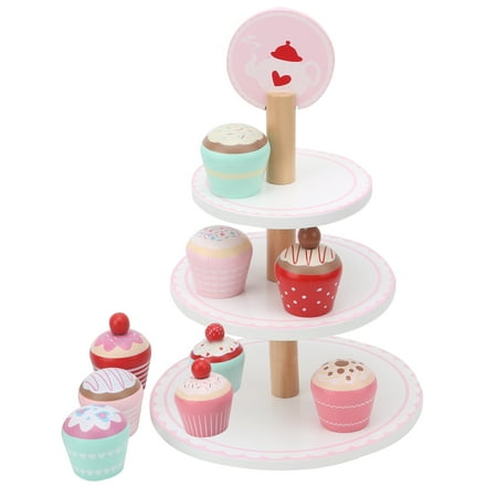 

Cake Stand Toy Non- Durable Wooden Assembly Cake Stand Toy For Birthday