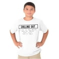thumbnail image 5 of Chilling Out Relaxed Funny Workout Crewneck T Shirts Boy Girl Teen Brisco Brands S, 5 of 6