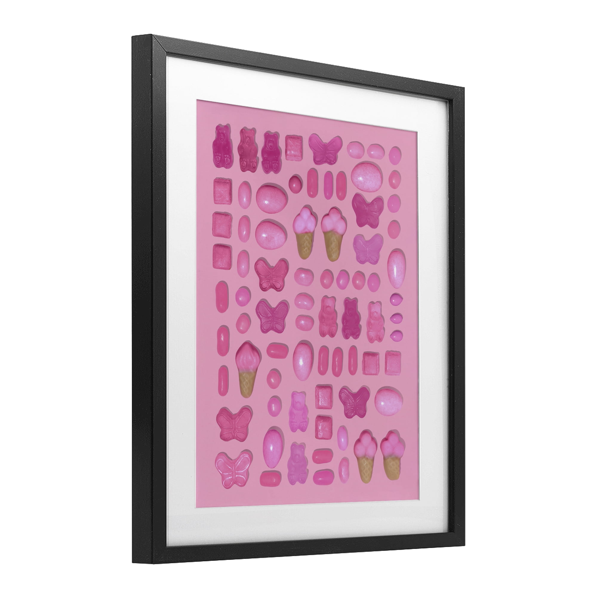 Stupell Industries Pink Toned Candies Black Framed Print Under Glass, design by LISH Creative
