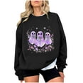 thumbnail image 4 of Karight Halloween Lace Ghost Sweatshirt, Coquette Ghost Halloween Flower Ghost Spooky Lace Ghost Sweatshirt, Unisex Shirt, 4 of 7
