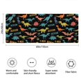 thumbnail image 3 of Black Cartoon Dinosaurs Names Pattern Bathroom Rugs Mat,Non Slip Microfiber Bathroom Rug,Rubber Backing,Soft Bathroom Mats for Bathroom Floor,Tub and Shower,60x24in(150x60cm), 3 of 5
