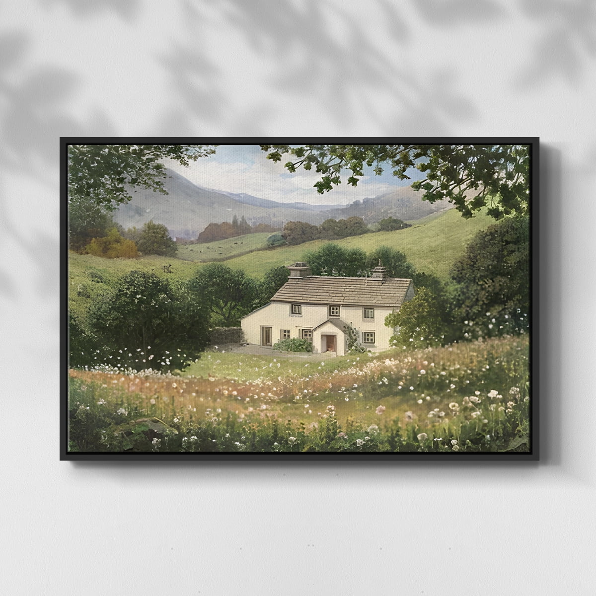Vintage Landscape-CCXLVIII By Wexford Home Framed in Black Wood Gallery Wrapped Canvas 27 in. x 41 in.