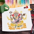 thumbnail image 6 of 1PC Indian Elephant God Stencils 11.8x11.8 inch DIY Elephant Stencil Template Plastic Elephant Pattern Stencils Reusable Indian Stencils Wall Decor Stencil for Painting on Wood Floor Wall, 6 of 9