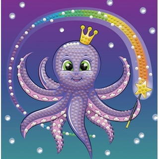 EIBEILI Diamond Painting Kits for Adults, Octopus DIY 5D Diamond Art Kits  for Kids Diamond Dots for Adults Clearance Full Drill Crystal Craft Kits  for