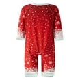 thumbnail image 3 of Family Matching Christmas Pajamas Set Outfits Long Sleeve Elk Printed Tops Plaid Pants Sleepwear, 3 of 7