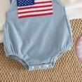 thumbnail image 3 of enyan 4th of July Infant Baby Girls Romper Independence Day Outfit Newborn 3 6 12 18 Months Girl Jumpsuit Overall Sky Blue,0-3 Months, 3 of 4