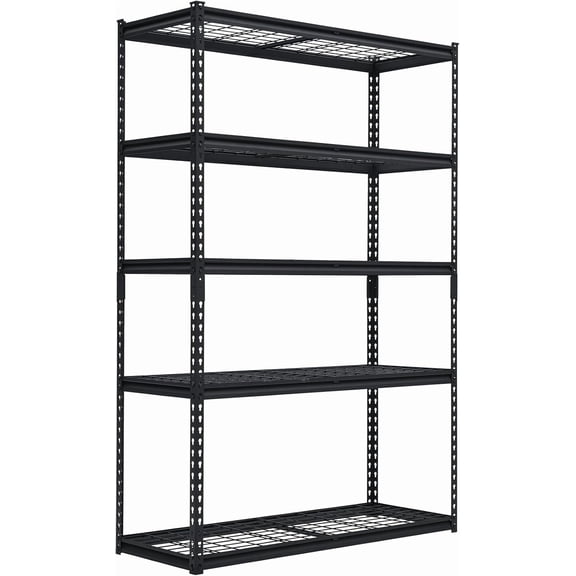 Garage Shelving, Heavy Duty 5-Tier Storage Shelves, 2500 lbs Adjustable Metal Shelving Unit, Utility Storage Rack Shelf, Easy Assemble for Garage Basement Pantry