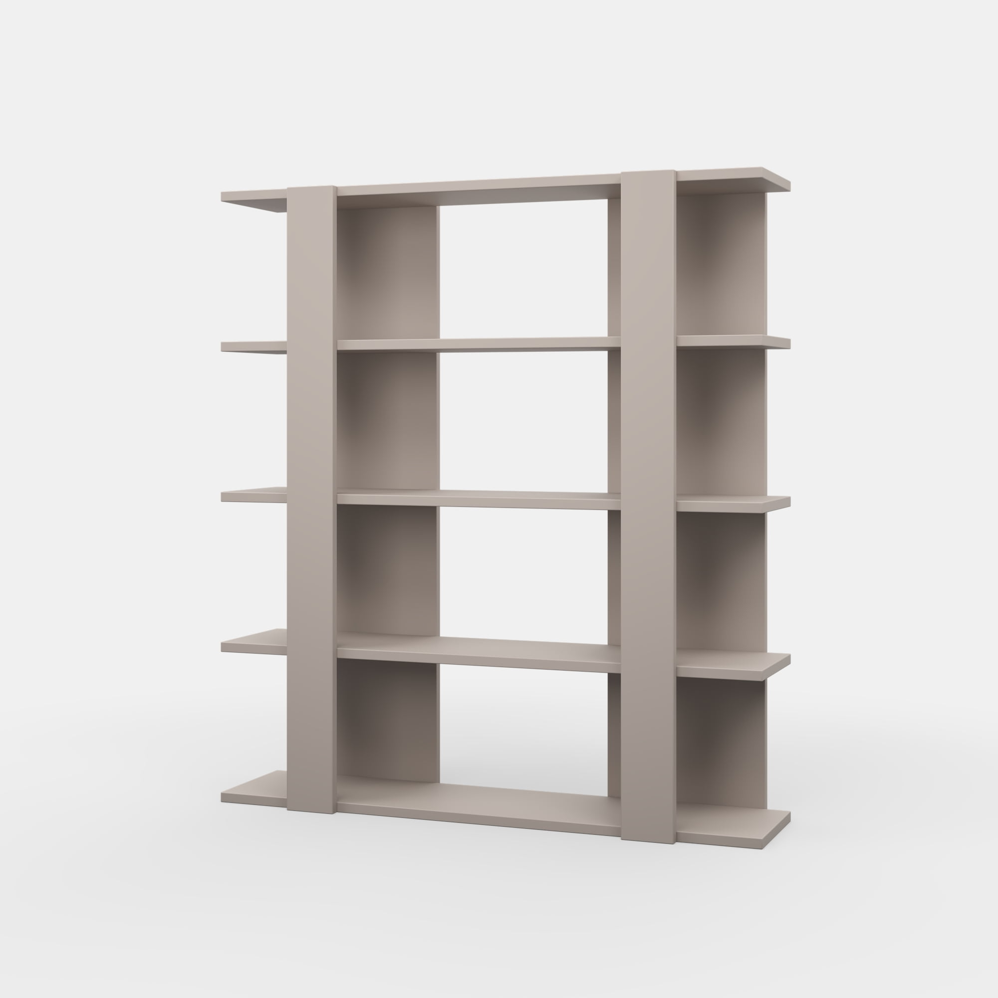 Ada Home Decor Furniture 4 Tier Open Shelf Light Mocha Beecroft Modern Bookcase
