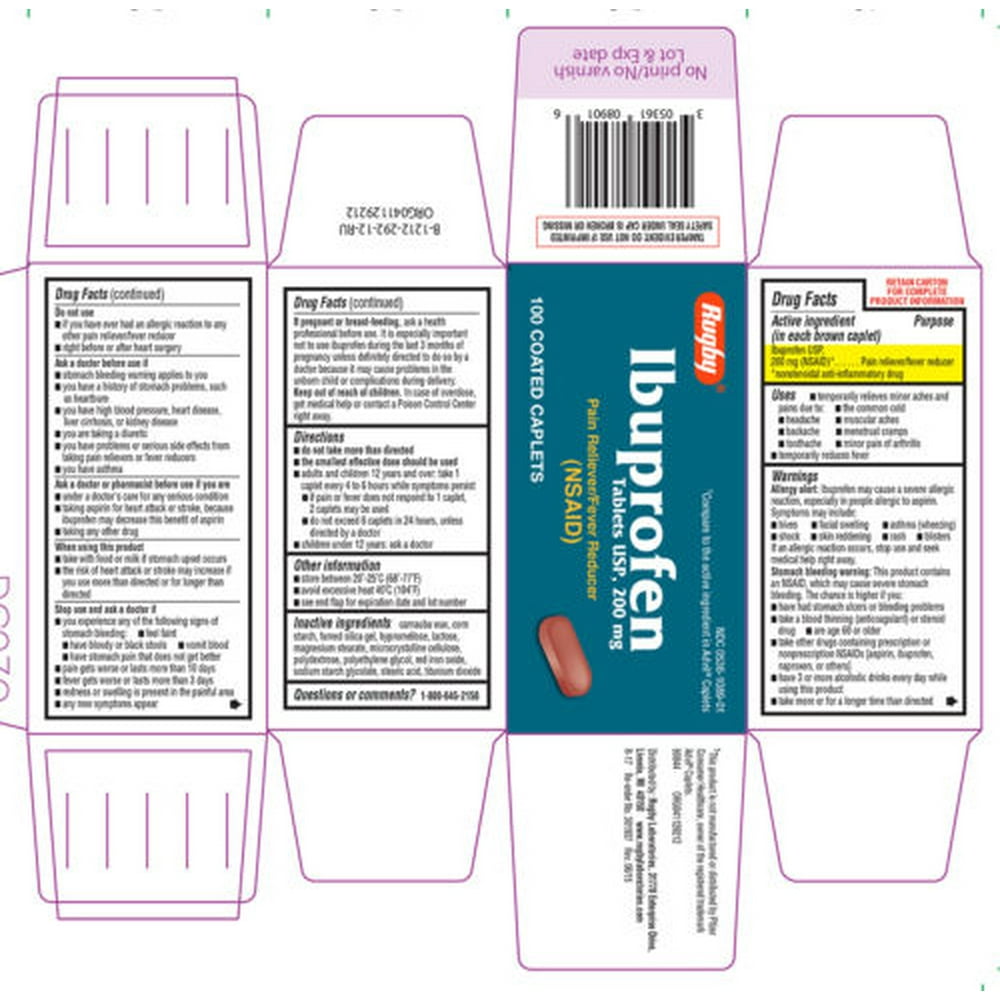 Ibuprofen 200mg Pain Reliever 100ct Generic Motrin Advil