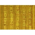 thumbnail image 1 of Ahgly Company Machine Washable Indoor Rectangle Abstract Yellow Contemporary Area Rugs, 7' x 9', 1 of 4