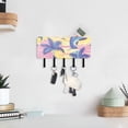 thumbnail image 6 of Colorful Dolphins Key Holder for Wall Mail Holder Organizer with 5 Key Hooks Wall Mount Key Rack with Shelf, 6 of 6