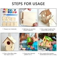 thumbnail image 6 of BUTORY DIY Bird House Kit ,Art Craft Wood Toys for Kids, Painting Puzzle DIY Wooden Assembly, Build and Paint Birdhouse, Kids Bulk Crafts Garden Playset Paintable Hanging Arts Set, 6 of 7