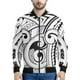 thumbnail image 3 of Chaqueta con cremallera maorí en blanco y negro para hombres y niños, sudadera de gran tamaño con estampado 3D, chaquetas bomber de manga larga para primavera y otoño, 3 of 5