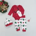 thumbnail image 5 of 2022 traje pantalón largo del bebé de la manga de las muchachas de la Navidad de la nueva moda del estilo, 5 of 5