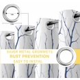 thumbnail image 6 of Navy Blue Branches Blackout Curtains for Bedroom/Living Room, Thermal Insulated Kitchen Curtains, Modern Abstract Art Forest Silhouettes Grommet Darkening Window Treatment Drapes 42"x63"x2, 6 of 8