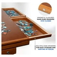 thumbnail image 7 of JUMBL 27” x 35” Wooden Jigsaw Table Puzzle Sorting Trays, 7 of 7