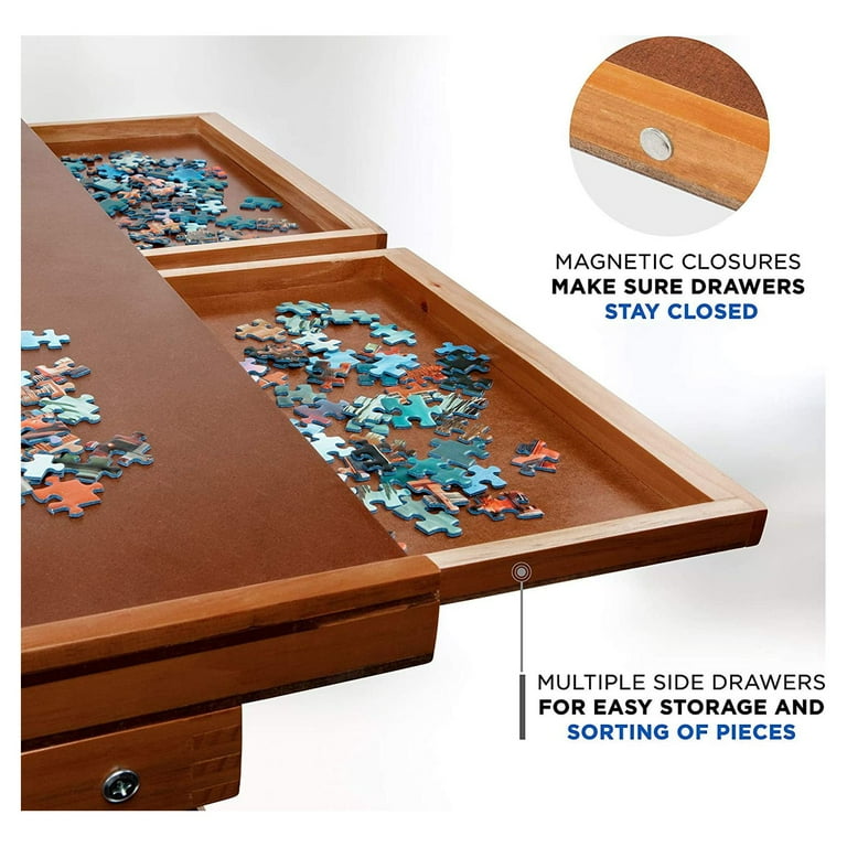 Jumbl 27x35 Jigsaw Puzzle Board, Portable Rack With Legs & 6