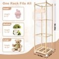 thumbnail image 2 of Banchry Wood Zoo para guardar animales de peluche con ruedas, 138 cm, 2 of 7