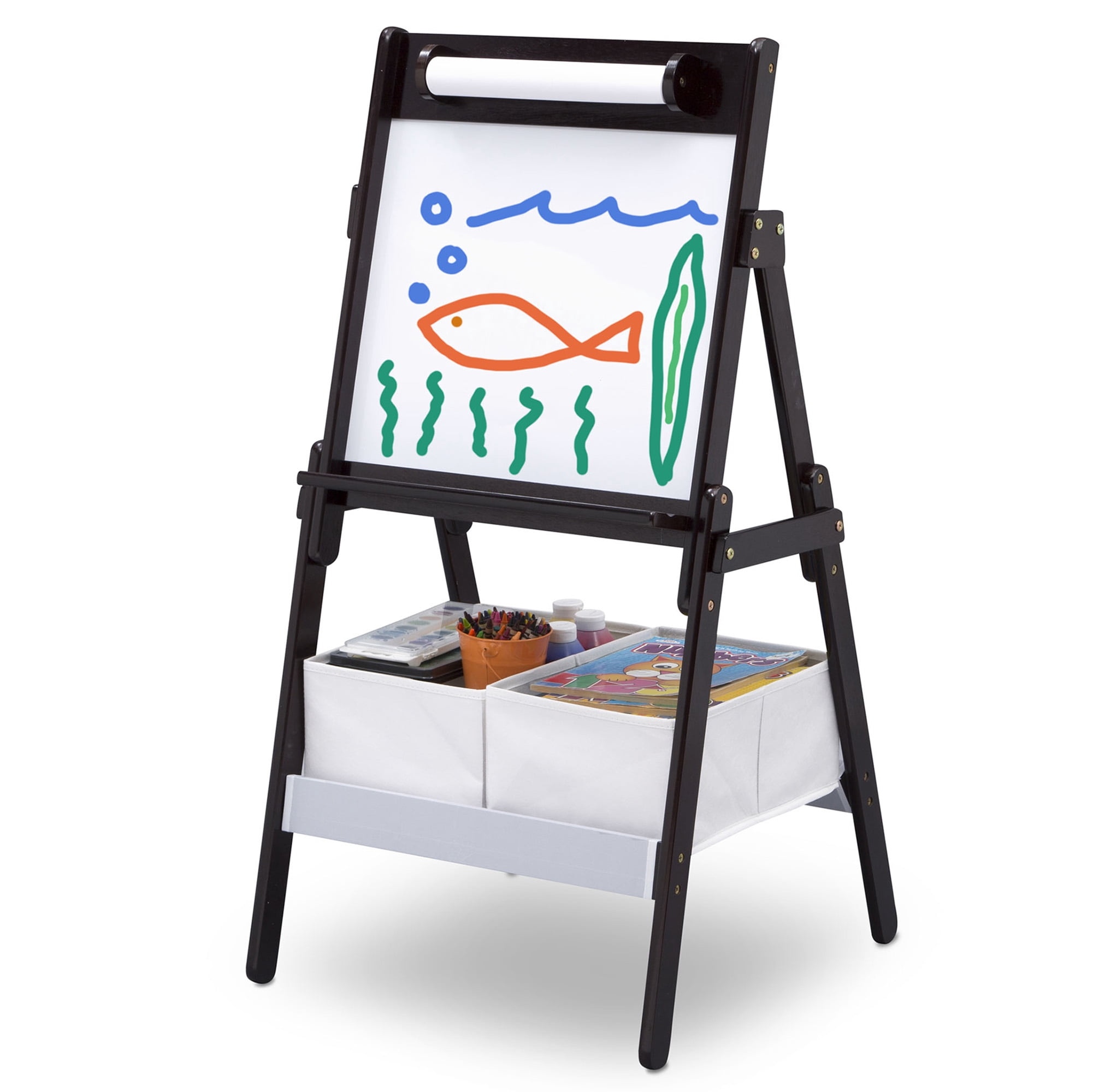 Delta Children Classic Kids Whiteboard Dry Erase Easel With Paper Roll 