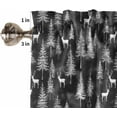 thumbnail image 5 of Black Grey Christmas Kitchen Curtain 2 Panels Tiers Curtains 24 Inch Length, Xmas Tree Elk Christmas Curtains Rod Pocket Curtains Window Drapes Treatment Window Cafe Curtains, 5 of 5