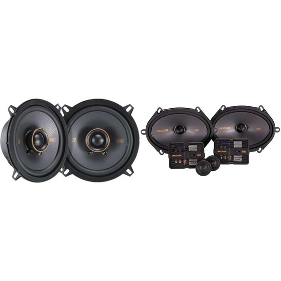 Kicker 51KSS6804 KS-Series 6x8" Component system with 1" tweeters w/ 51KSC504 5.25" Coaxial Bundle