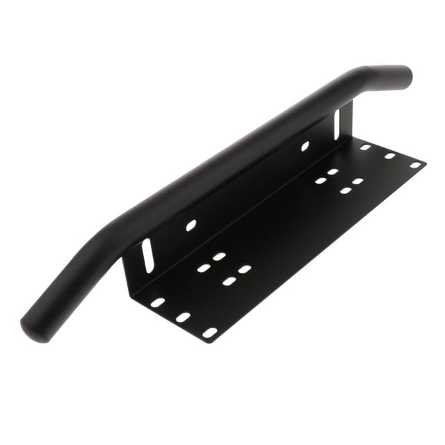 Soporte de placa de montaje de luz de barra de toro de aluminio de 23 pulgadas Negro Sharpla Soporte de luz del parachoques delantero